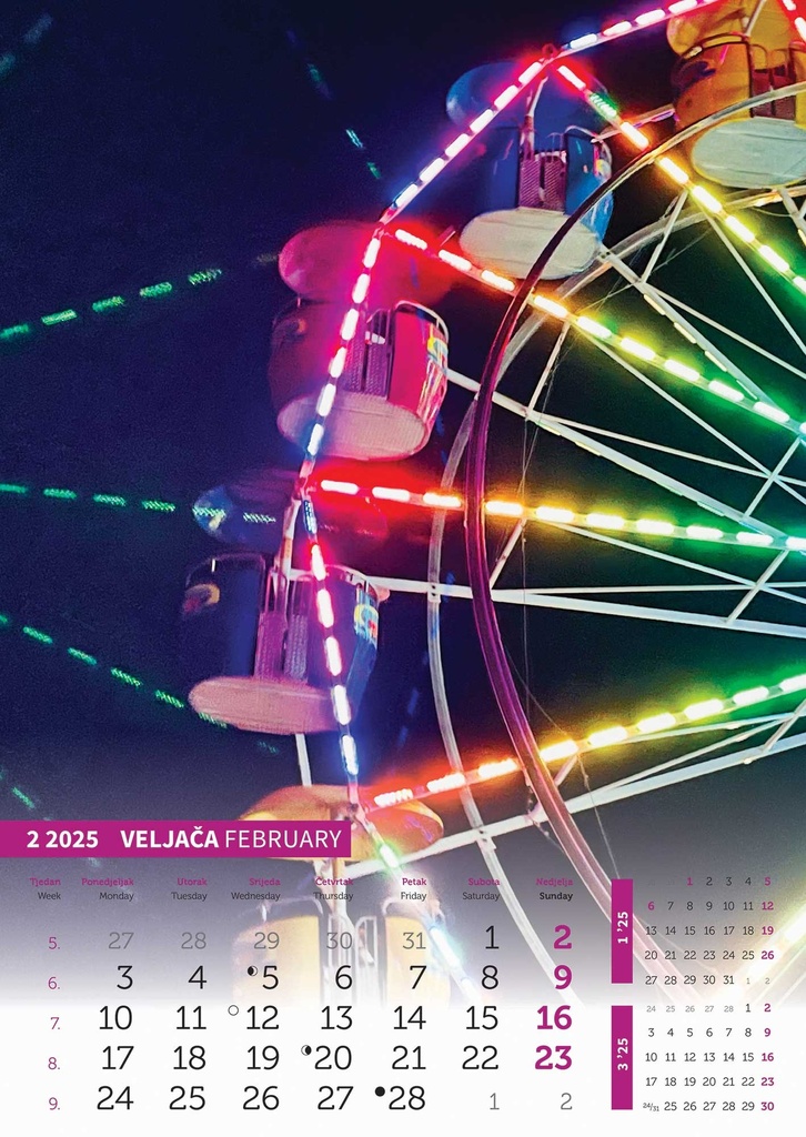"IGRE BOJA" 13 sheets., format: 30,5x50 cm, PVC bag, P/50, color calendar
