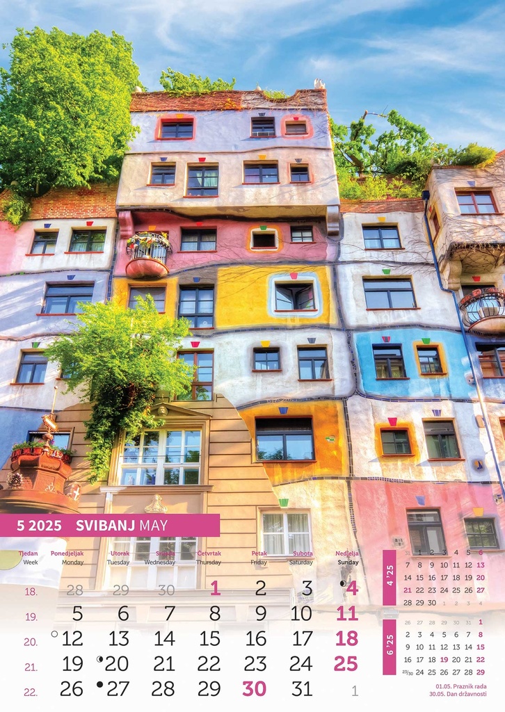 "IGRE BOJA" 13 sheets., format: 30,5x50 cm, PVC bag, P/50, color calendar
