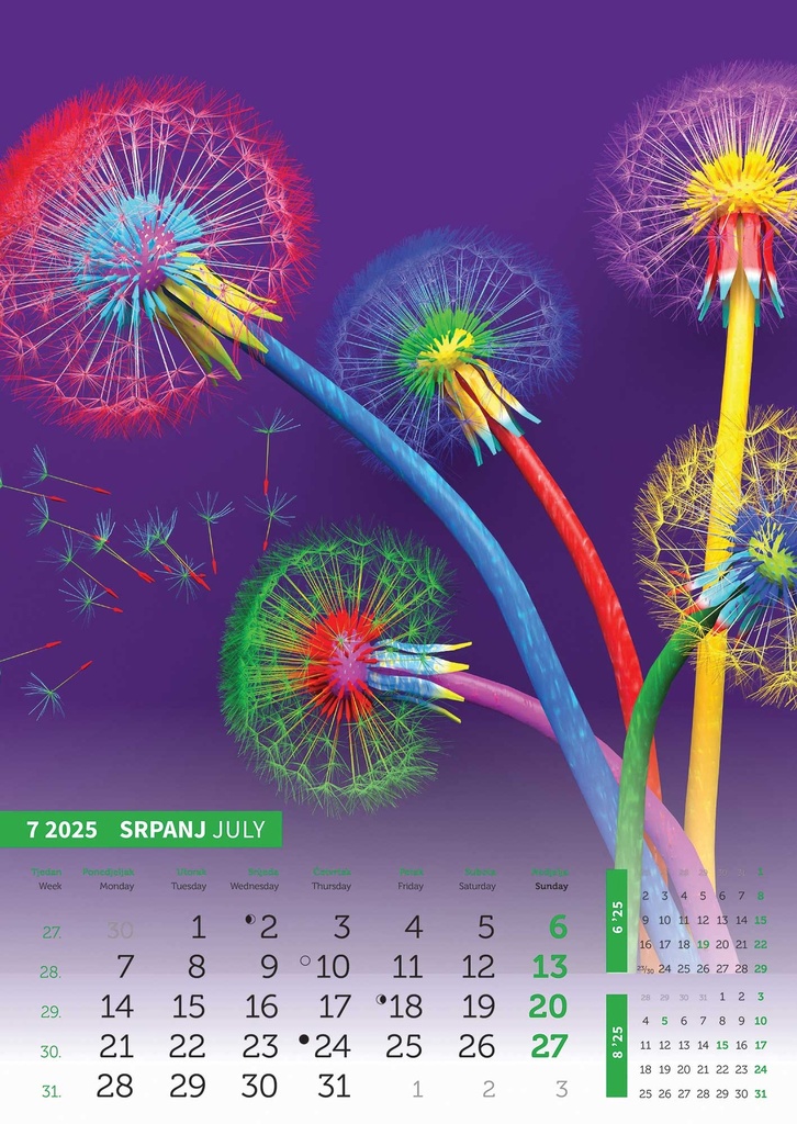 "IGRE BOJA" 13 sheets., format: 30,5x50 cm, PVC bag, P/50, color calendar