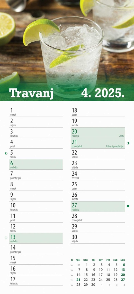 "IZ BIRTIJE" 13 list., dim: 22x55cm, PVC vrećica, P/50, color kalendar