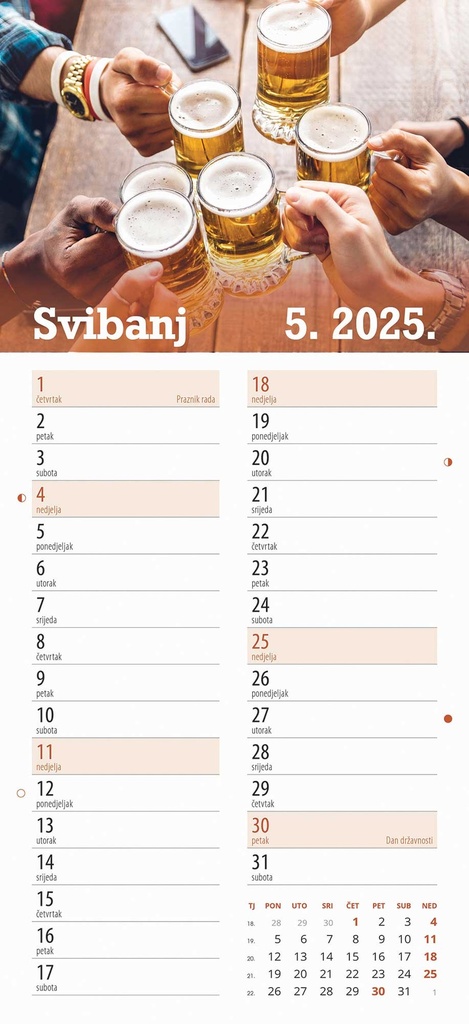 "IZ BIRTIJE" 13 list., dim: 22x55cm, PVC vrećica, P/50, color kalendar