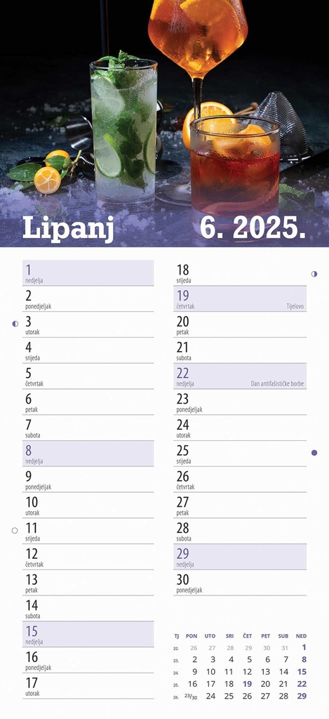 "IZ BIRTIJE" 13 list., dim: 22x55cm, PVC vrećica, P/50, color kalendar