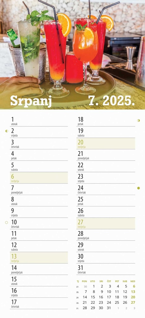 "IZ BIRTIJE" 13 list., dim: 22x55cm, PVC vrećica, P/50, color kalendar
