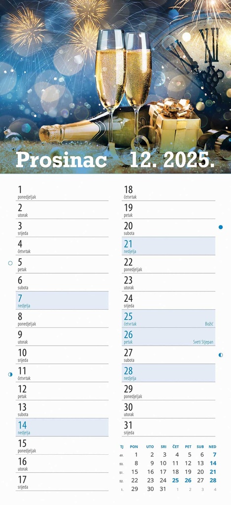 "IZ BIRTIJE" 13 list., dim: 22x55cm, PVC vrećica, P/50, color kalendar