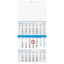 "Poslovni SIVO-PLAVI" neuvezani trodijelni kalendar, 12 lis., dim:29,5x42cm, PVC vrećica, pokazivač, P/60