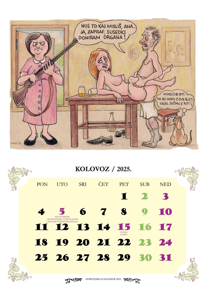 "OD MARTINJA DO MARTINJA"  13 list., dim: 23x40 cm, PVC vrećica, P/50, color kalendar