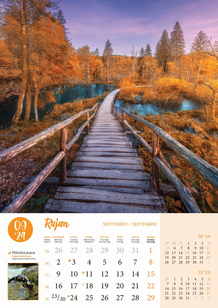 "PRIRODA" 13 list., dim: 30,5x50 cm, PVC vrećica, P/50, color kalendar