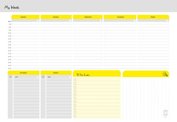 Desktop map BUSINESS YELLOW - GREY ENGL, ruler, format:47x34cm, P/20