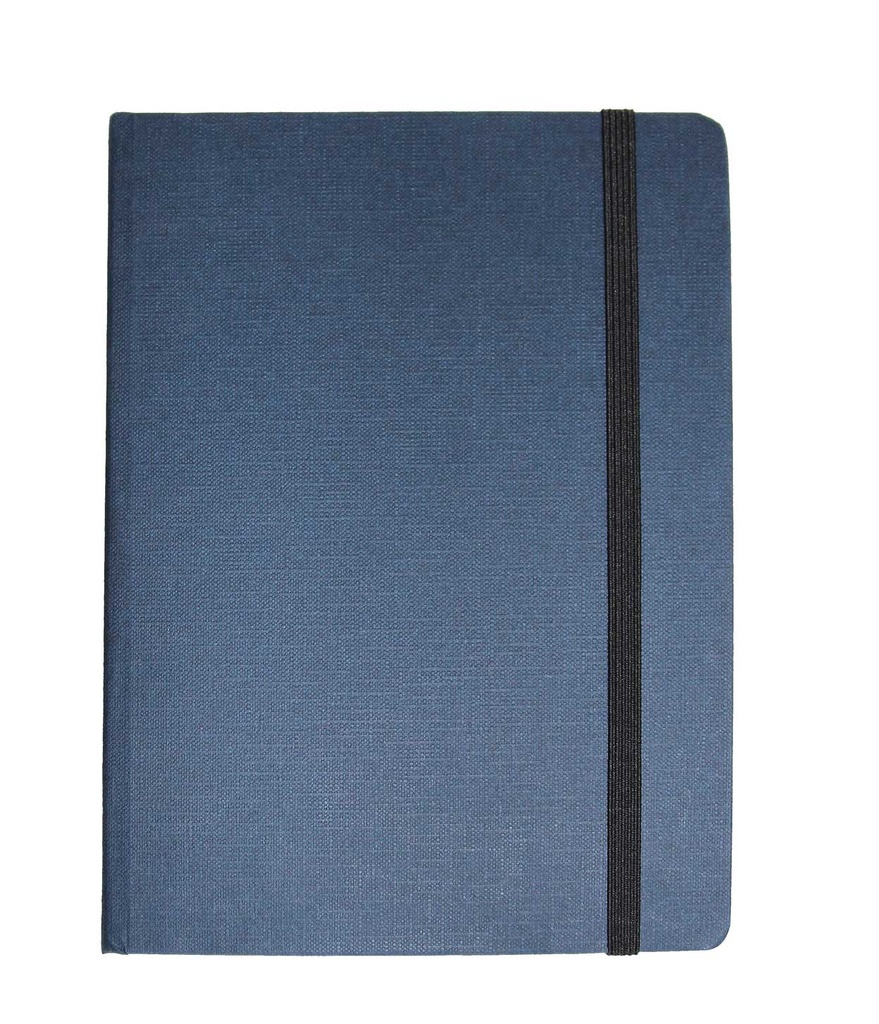 "mini VIVO" blue notebook A6, business, format:11,5x15,5cm, P/40
