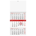 "Poslovni  SIVO-CRVENI" trodjelni kalendar, 12 list., dim: 29,5x62cm, PVC vrećica, pokazivač, P/50 