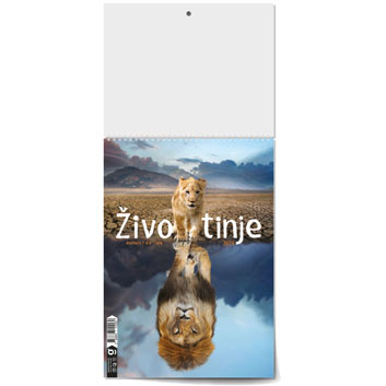 "ŽIVOTINJE" 13 sheets, format: 24x53,5 cm, PVC bag, P/50, color calendar