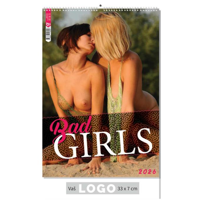 "BAD GIRLS" 13 list., dim: 33x55 cm, PVC vrećica, P/40, color kalendar