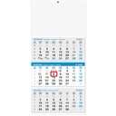 "Poslovni  PLAVI iz tri dijela" glued, three month calendar, 12 sheets, format: 29,5x62cm, PVC bag, date indicator, P/50