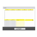 Desktop map BUSINESS YELLOW - GREY ENGL, ruler, format:47x34cm, P/20
