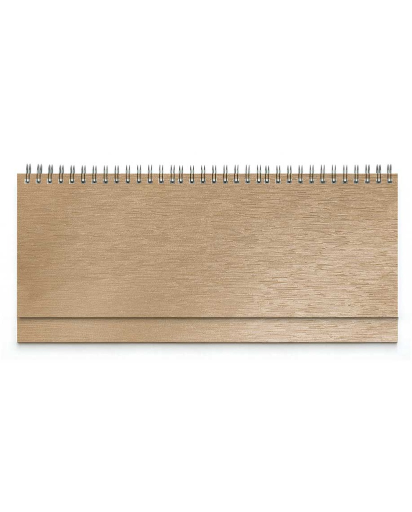 DESK planner LINAS GOLD, wire bound, format:30x14,5cm, 128 pages, P/50
