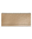 DESK planner LINAS GOLD, wire bound, format:30x14,5cm, 128 pages, P/50