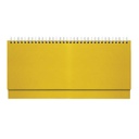 DESK planner BRISTOL YELLOW, wire bound, format:30x14,5cm, 128 pages, P/50