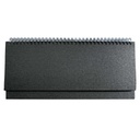  DESK planner BRISTOL ANTHRACITE, wire bound, format:30x14,5cm, 128 pages, P/50