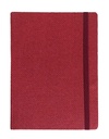"JEANS" bordeaux notebook A5, with elastic band, format:14,8x21cm, P/20