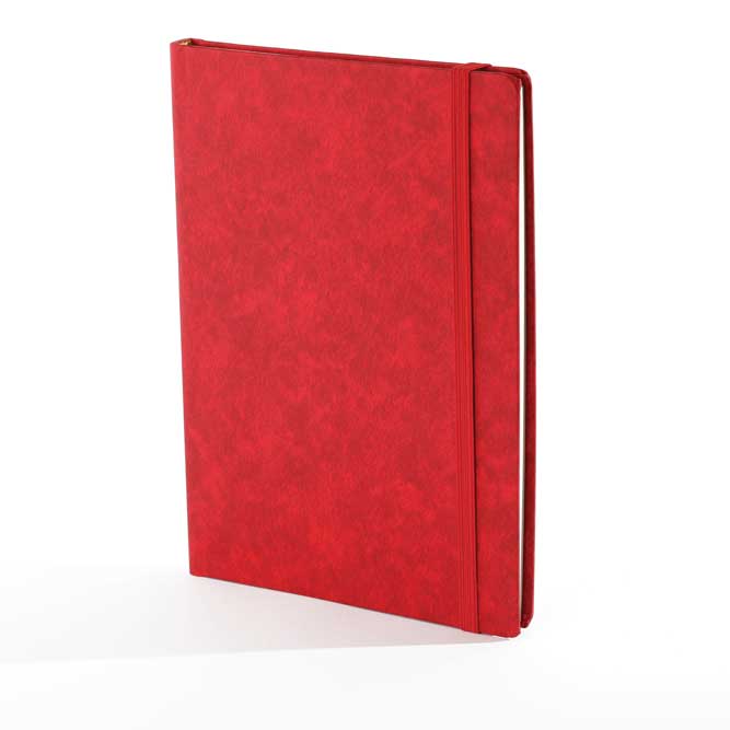 "MONZA" red notebook A5, business, format:14,8x21cm, P/20