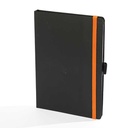"PANTERA" notebook A5, with orange elastic band, business, format:14,8x21cm, P/20