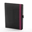 "PANTERA" notebook A5, with pink elastic band, business, format:14,8x21cm, P/20