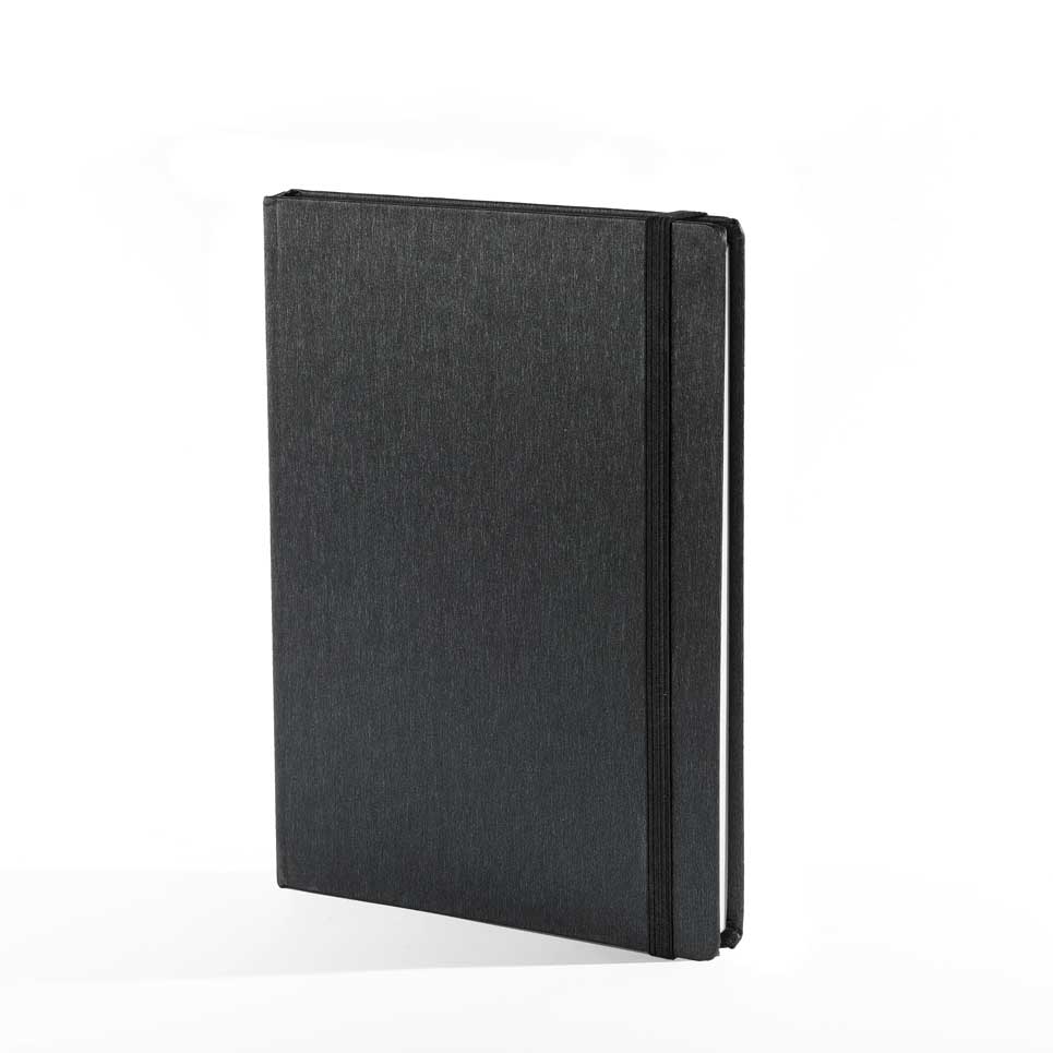"LINAS" anthracite grey notebook A5, business, format:14,8x21cm, P/20