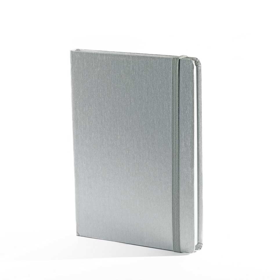"LINAS" silver notebook A5, business, format:14,8x21cm P/20