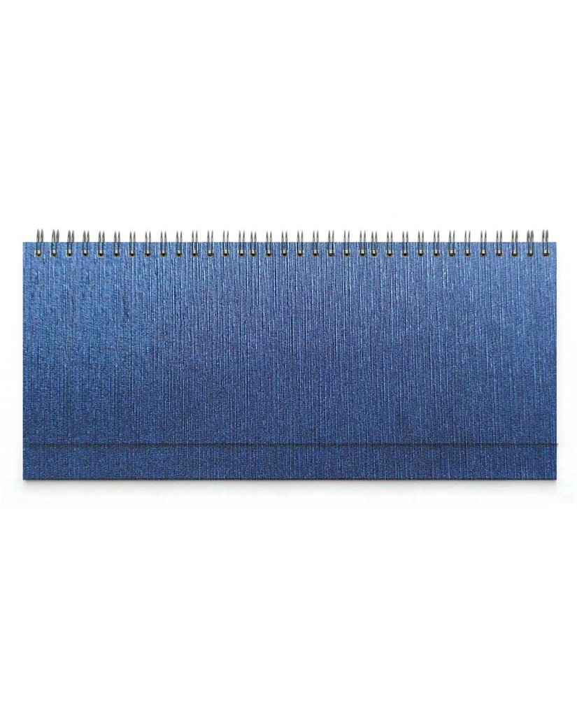 DESK planner LINAS BLUE, wire bound, format:30x14,5cm, 128 pages, P/50
