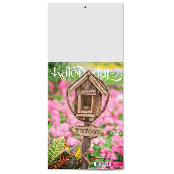 "VRTOVI" 13 list.,  dim: 24x53,5 cm, PVC vrećica, P/50, color kalendar