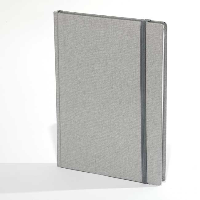 "RIO BIG" SILVER NOTEBOOK B5, business, format: 16,5 x 23,5 cm, 192 pages,  P/20
