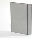 "RIO BIG" SILVER NOTEBOOK B5, business, format: 16,5 x 23,5 cm, 192 pages,  P/20