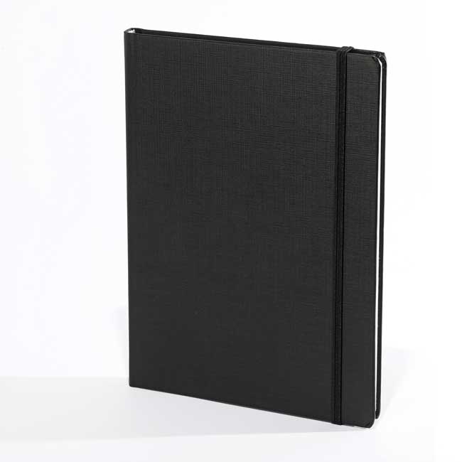 "RIO BIG" BLACK NOTEBOOK B5, business, format: 16,5 x 23,5 cm, 192 pages,  P/20
