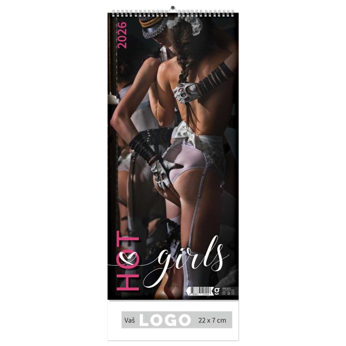 "HOT GIRLS" 13 list., dim: 22x55 cm, PVC vrećica, P/60, color kalendar