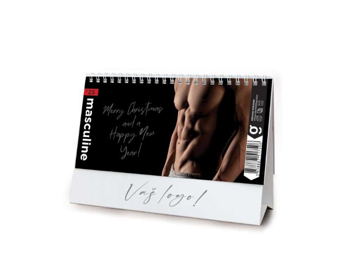 "MASCULINE" 13 sheets, format: 20,5x14,5 cm, desk calendar, envelope, P/100