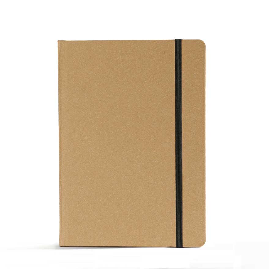 "EKO NOTES" notebook A5 with black elastic band , business, format:14,8x21cm, P/20