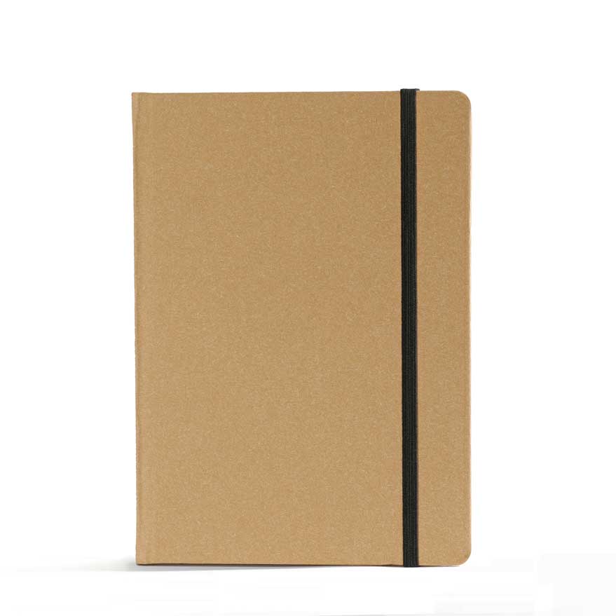 "EKO NOTES" notebook A5 with black elastic band , business, format:14,8x21cm, P/20