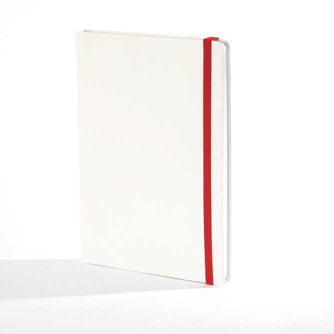 "PERLA" notebook A5, with red elastic band, business, format:14,8x21cm, P/20