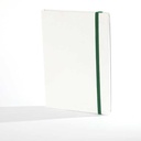 "PERLA" notebook A5, with green elastic band, business, format:14,8x21cm, P/20 