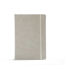 "BLOOM" light grey notebook A5, with elastic band, format:14,8x21cm, P/20
