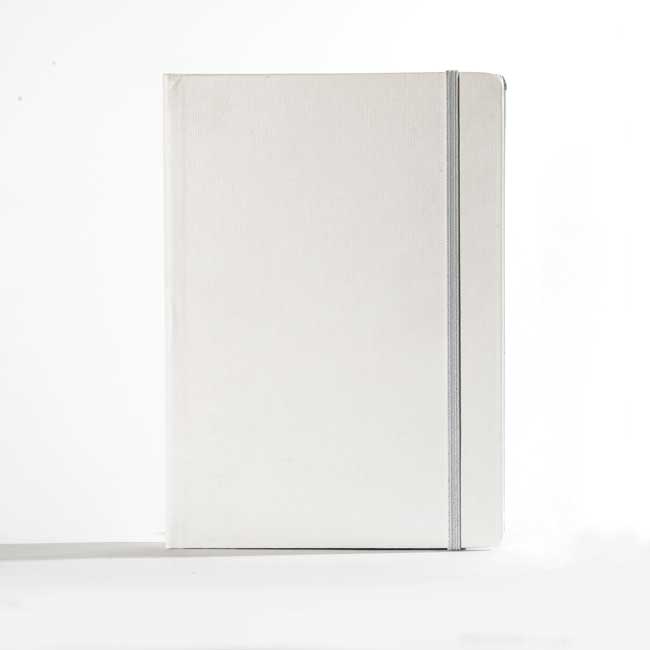 "RIO A5" WHITE NOTEBOOK, business, format:14,8x21cm, P/20