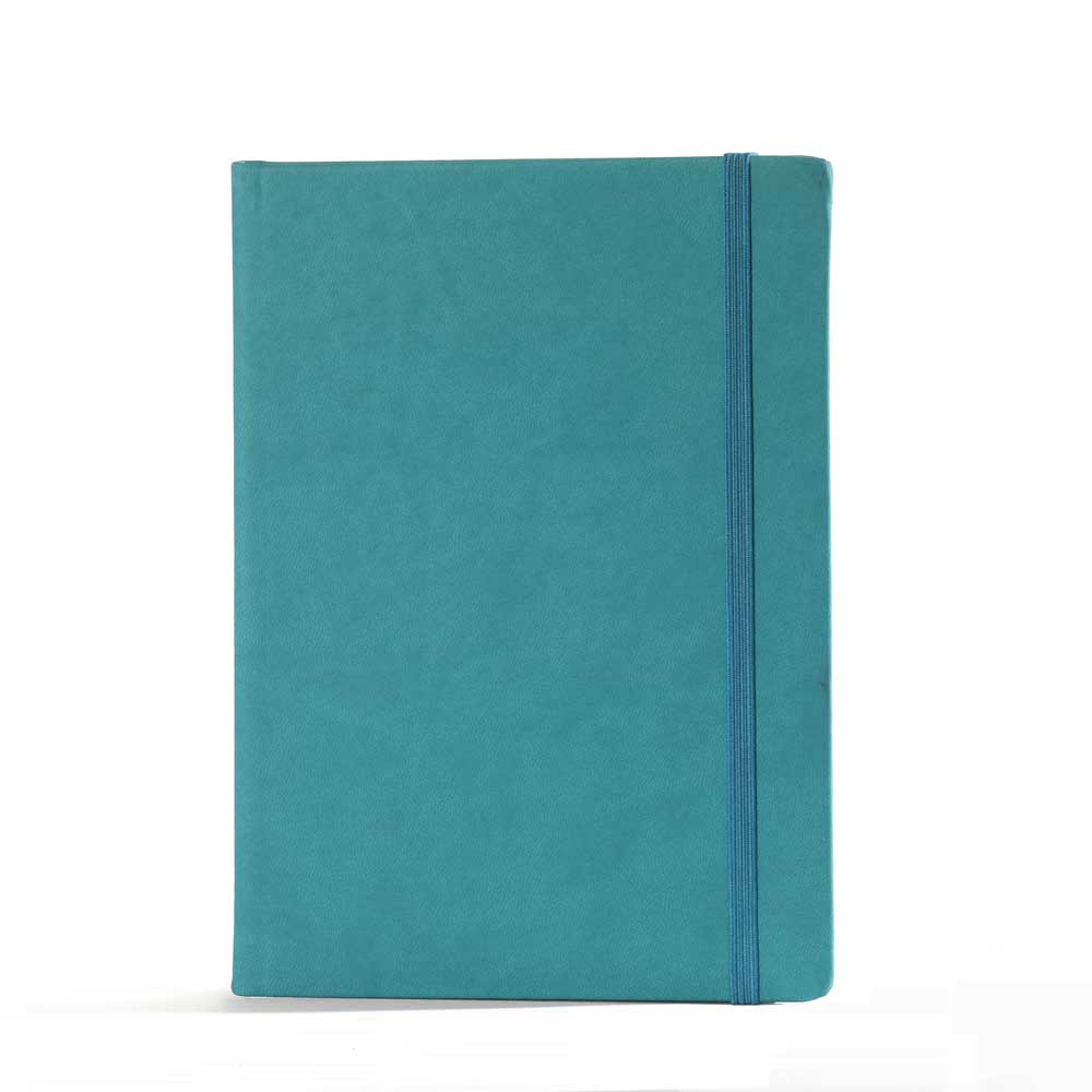 "BIG BLOOM" turquoise notebook B5, business, format: 16,5 x 23,5 cm, 192 pages,  P/20