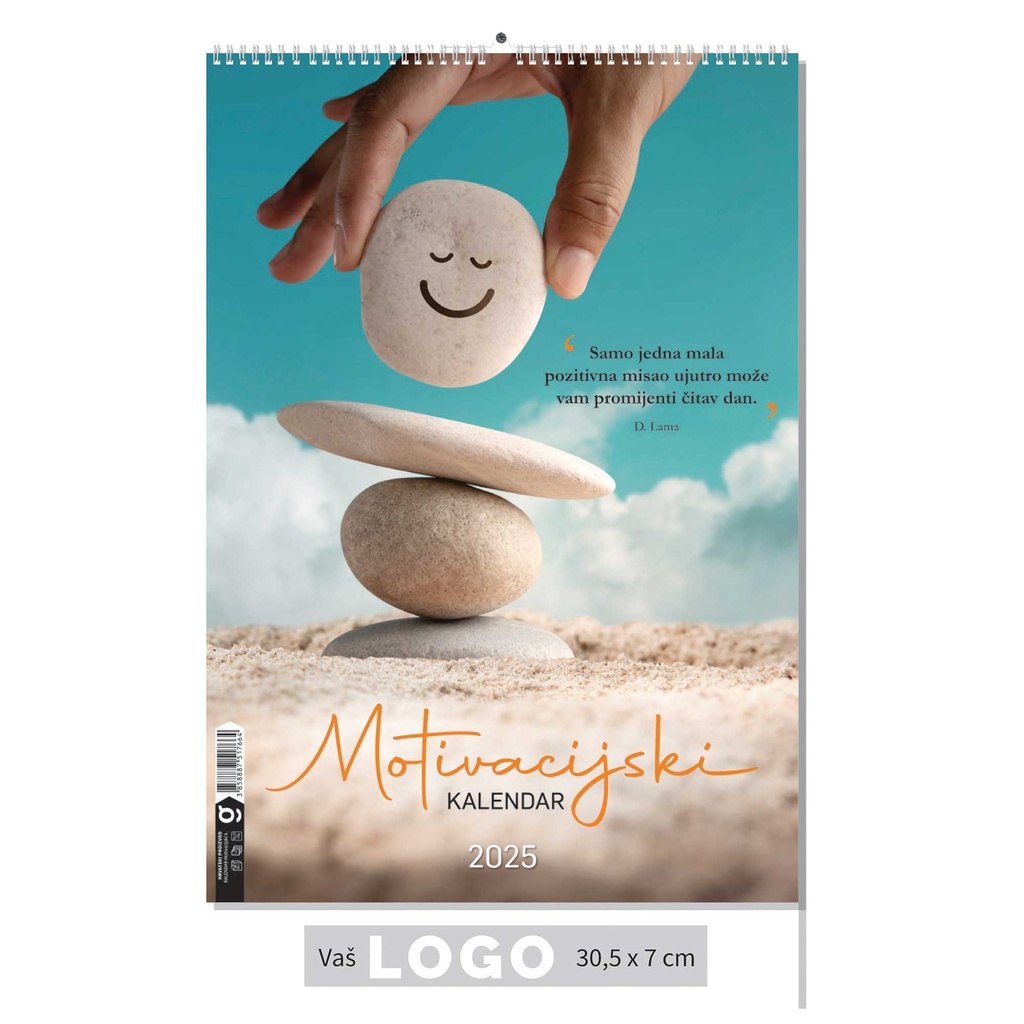 "MOTIVACIJSKI KALENDAR" 13 list., dim: 30,5x50 cm, PVC vrećica, P/50, color kalendar 