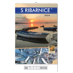 "S RIBARNICE" 13 sheets, format: 33x55 cm, PVC bag, P/25, color calendar
