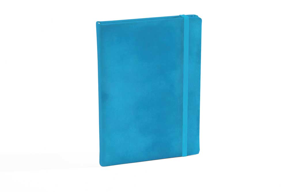"SANTANO" blue notebook A5, with elastic band, format:14,8x21cm, P/20