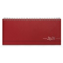 DESK planner TOKIO RED, wire bound, format:30x14,5cm, 128 pages, P/50