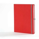"ATENA" RED diary A4, format: 21x26,5cm, 192 pages, with elastic band and elastic pen loop, P/20