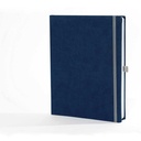 "ATENA" DARK BLUE diary A4, format: 21x26,5cm, 192 pages, with elastic band and elastic pen loop, P/20