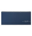 DESK planner TOKIO BLUE, wire bound, format:30x14,5cm, 128 pages, P/50