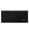 DESK planner TOKIO BLACK, wire bound, format:30x14,5cm, 128 pages, P/50